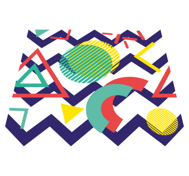 幾何学的なビニールマット カラフルな模様 - TENSTICKERS