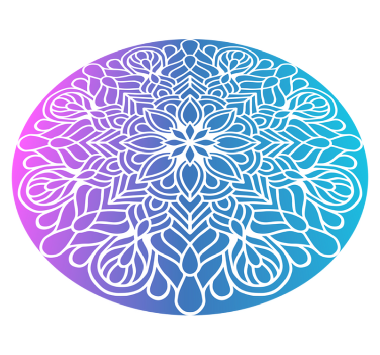 幾何学的なビニールマット 鮮やかな円形模様 - TENSTICKERS