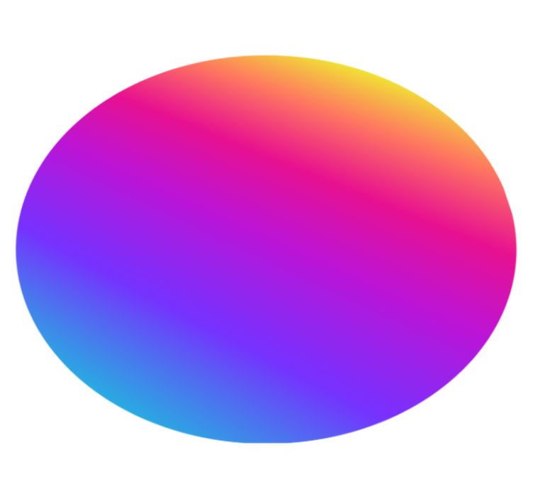 幾何学的なビニールマット カラフルグラデーションサークル - TENSTICKERS