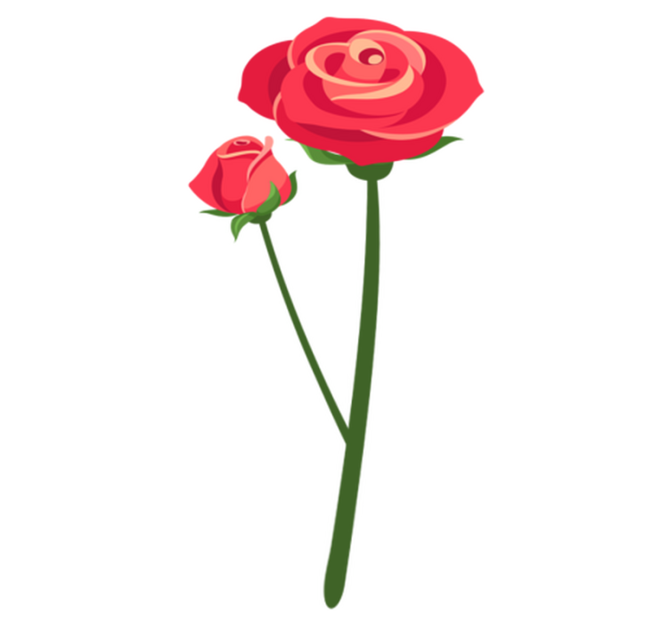 寝室 ビニールマット 3dバラ - TENSTICKERS