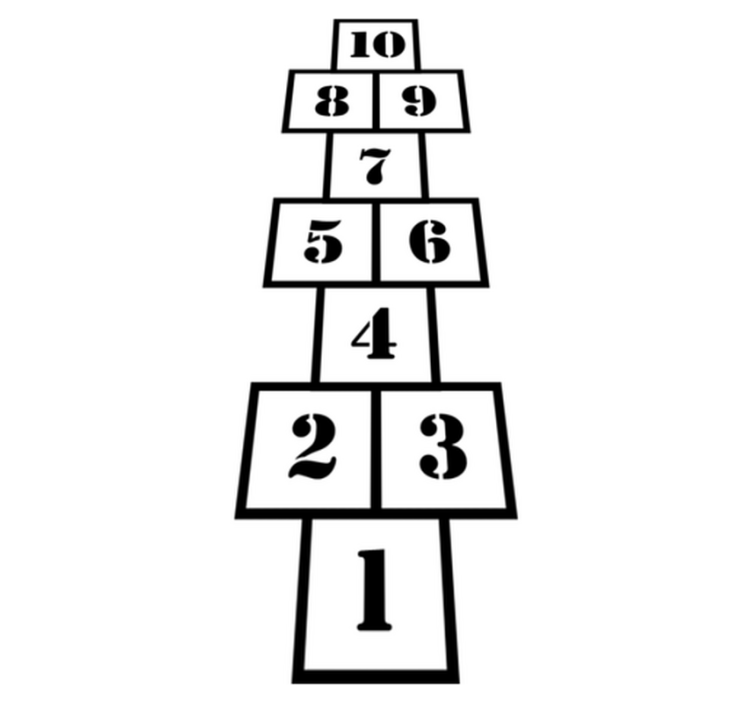 ゲーム ビニールマット モダンな子供用ホッピングマット - TENSTICKERS