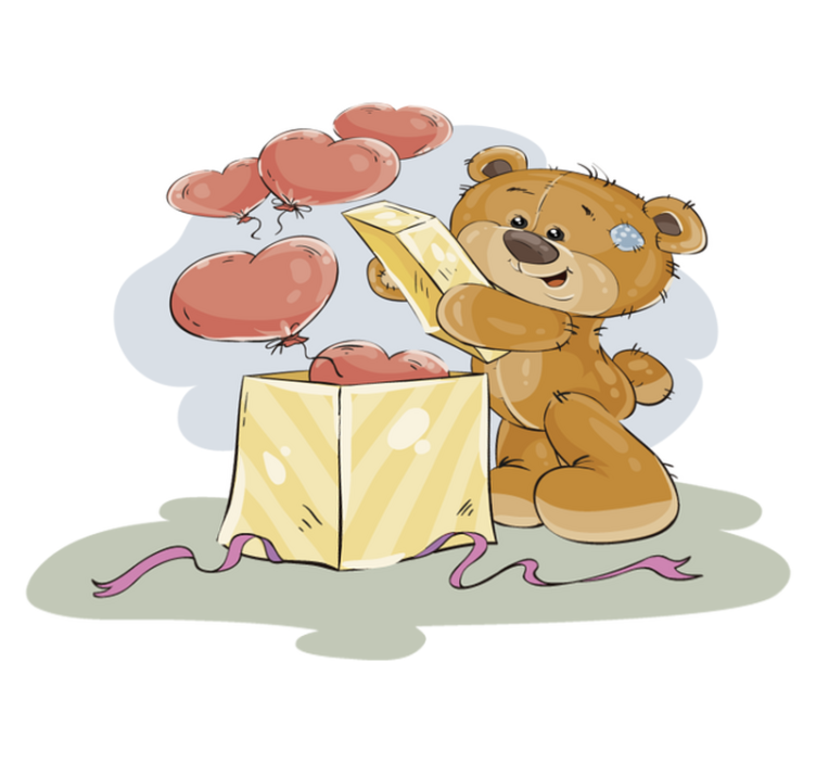 保育園 ビニールマット テディベアのお祝い - TENSTICKERS