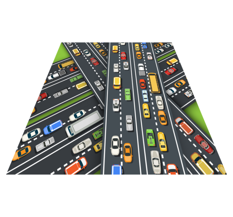 道路 ビニールマット 都市交通のイラスト - TENSTICKERS