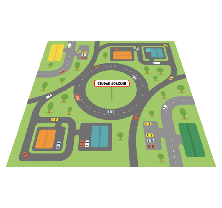 名前 ビニールマット パーソナライズされた都市景観 - TENSTICKERS