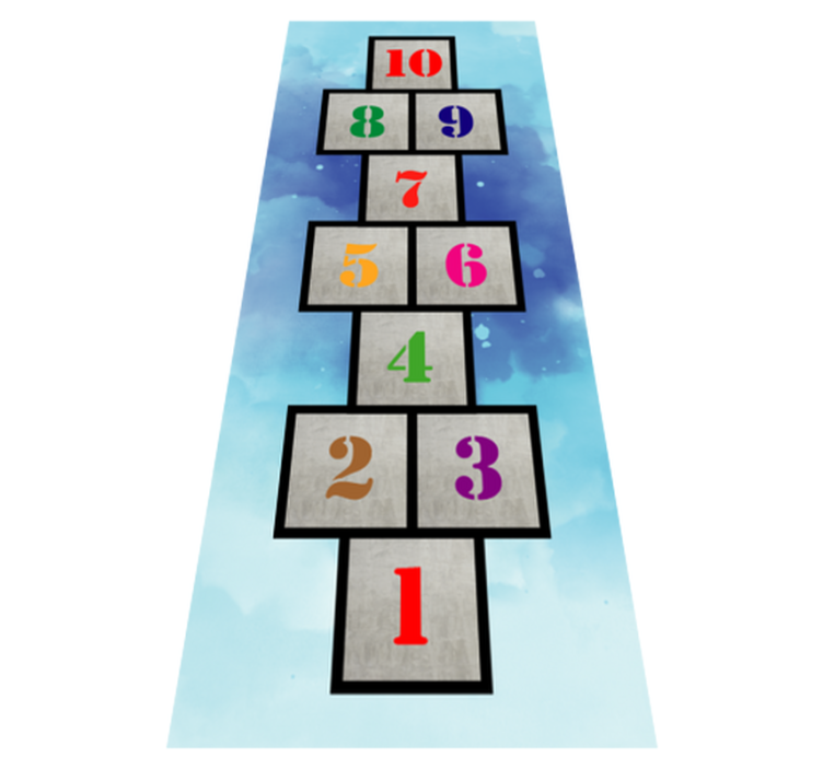 ゲーム ビニールマット 石けり遊びの楽しみ - TENSTICKERS