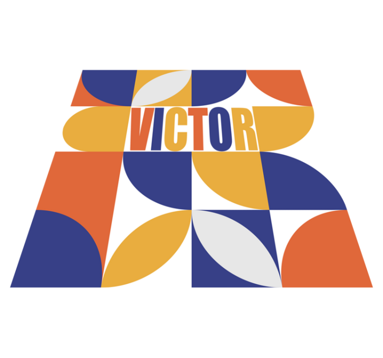 名前 ビニールマット カスタマイズ可能な幾何学的 - TENSTICKERS