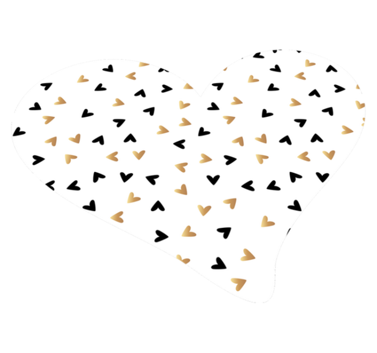 幾何学的な ビニールマット ハートの散布パターン - TENSTICKERS