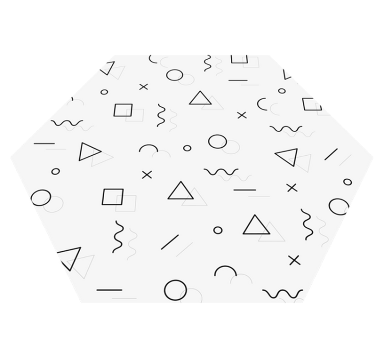幾何学的な ビニールマット 抽象幾何学 - TENSTICKERS