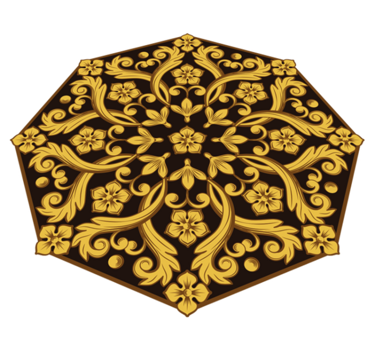 花フィリグリービニールカーペットヴィンテージ - TENSTICKERS