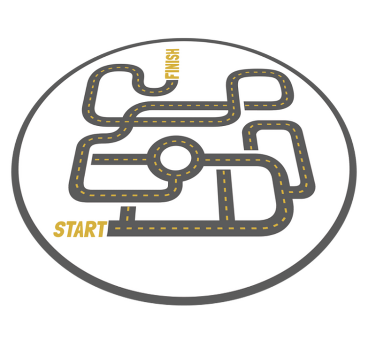 ゲーム ビニールマット 道路アドベンチャー - TENSTICKERS