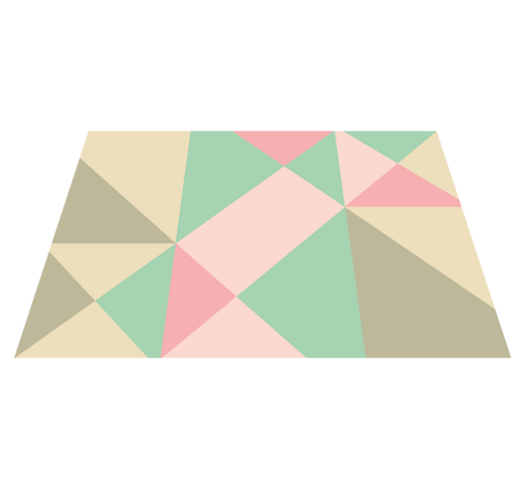 幾何学的な ビニールマット 幾何学的なカラーブロック - TENSTICKERS