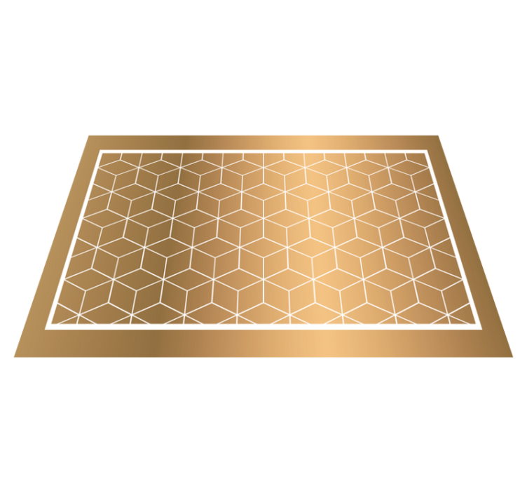 幾何学的な ビニールマット 幾何学的直方体錯視 - TENSTICKERS