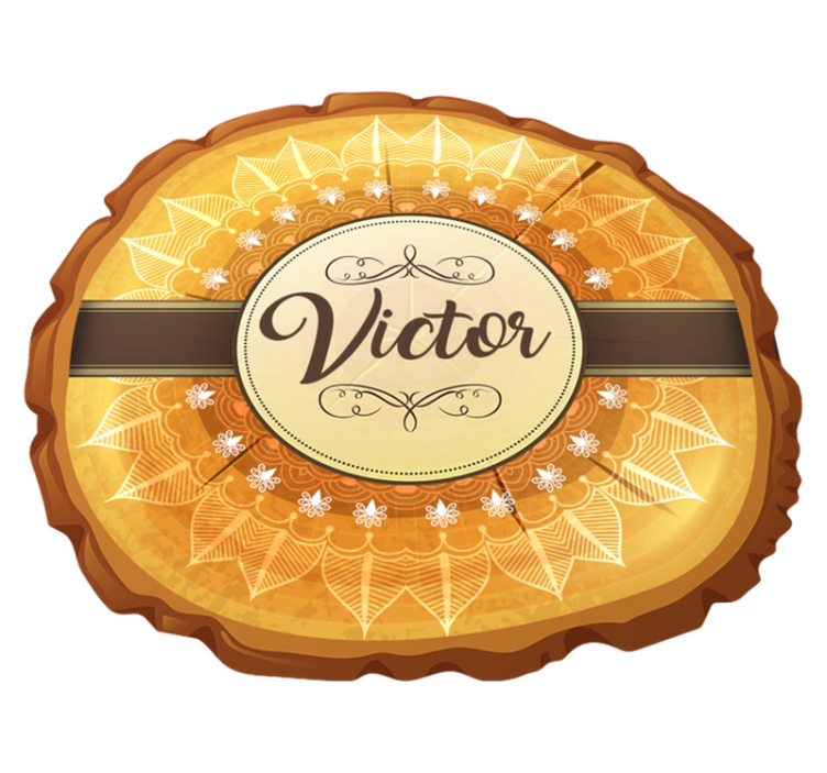 名前 ビニールマット パーソナライズされたお祝いのエンブレム - TENSTICKERS