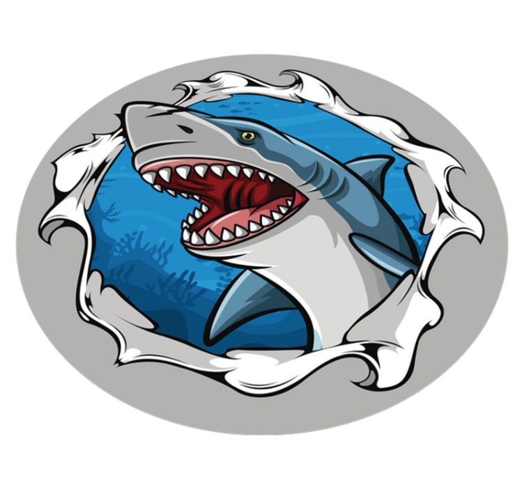 子供 ビニールマット サメのイラスト - TENSTICKERS