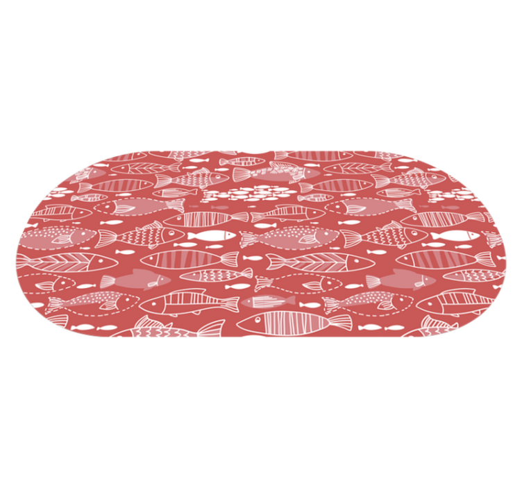 海の動物のビニールの敷物の下で多くの魚 - TENSTICKERS