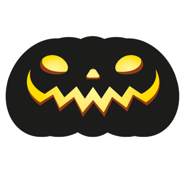 ハロウイン壁画 不気味なカボチャの顔 - TENSTICKERS