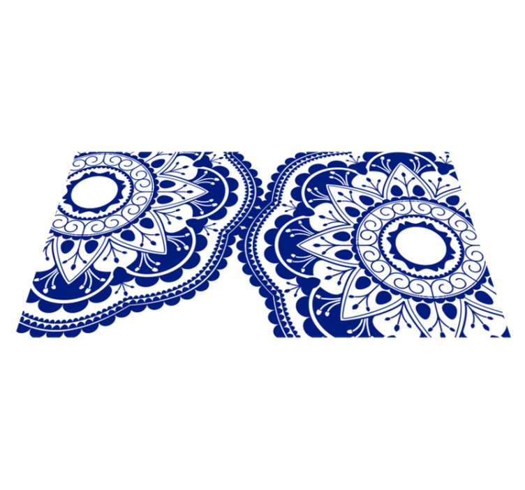 マンダラ ビニールマット ネイビーパターン - TENSTICKERS