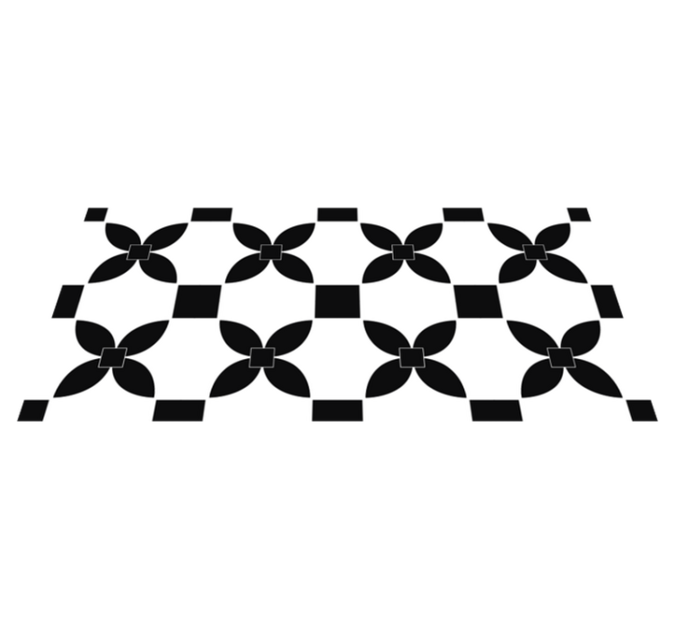 キッチン マット ビニール モノクロタイル - TENSTICKERS