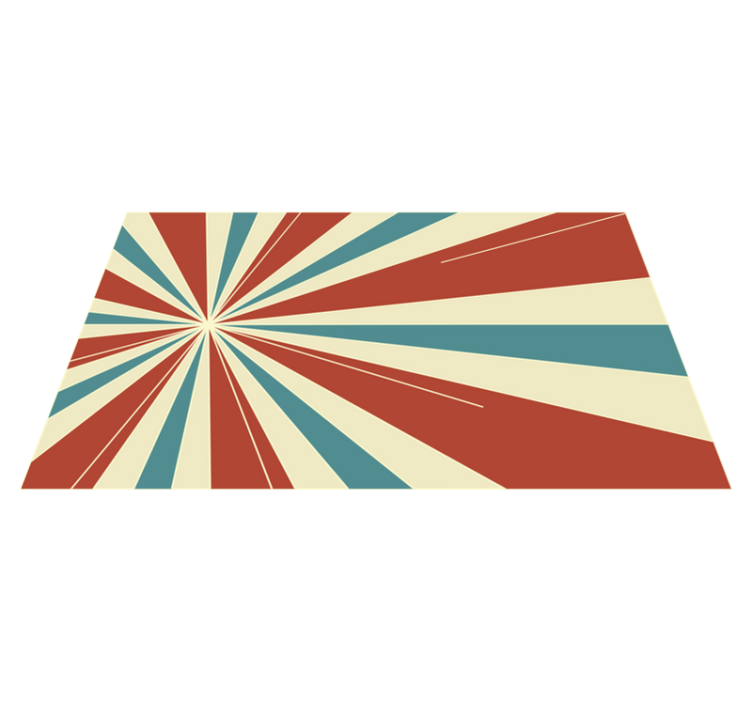 レトロライン爆発ヴィンテージラグ - TENSTICKERS