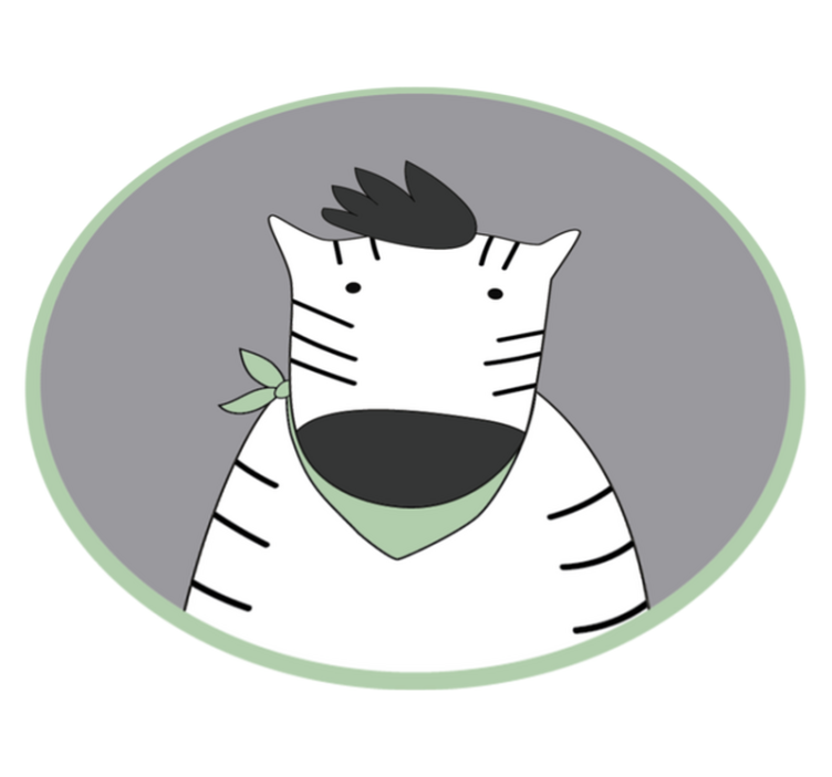 子供 ビニールマット 陽気なシマウマ - TENSTICKERS