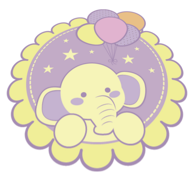 子供 ビニールマット 象の風船 - TENSTICKERS