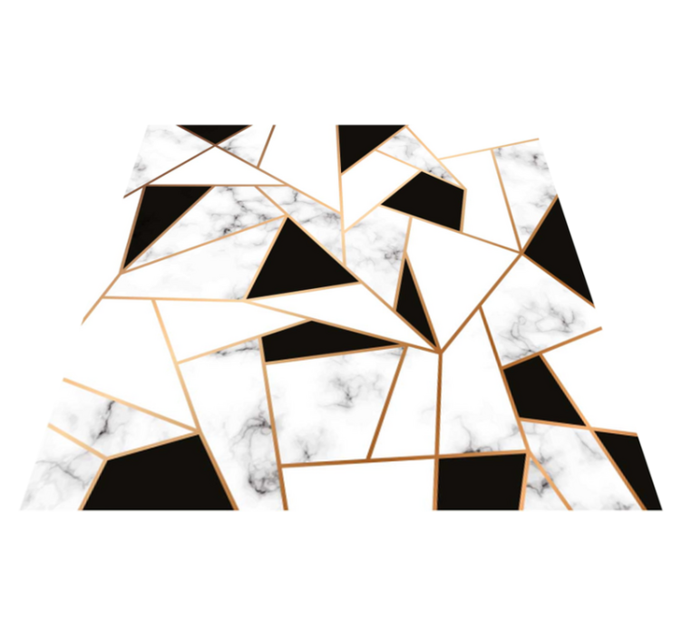大理石ビニールラグ幾何学模様 - TENSTICKERS