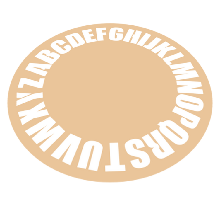 アルファベット ビニール マット アルファベット円形レイアウト - TENSTICKERS