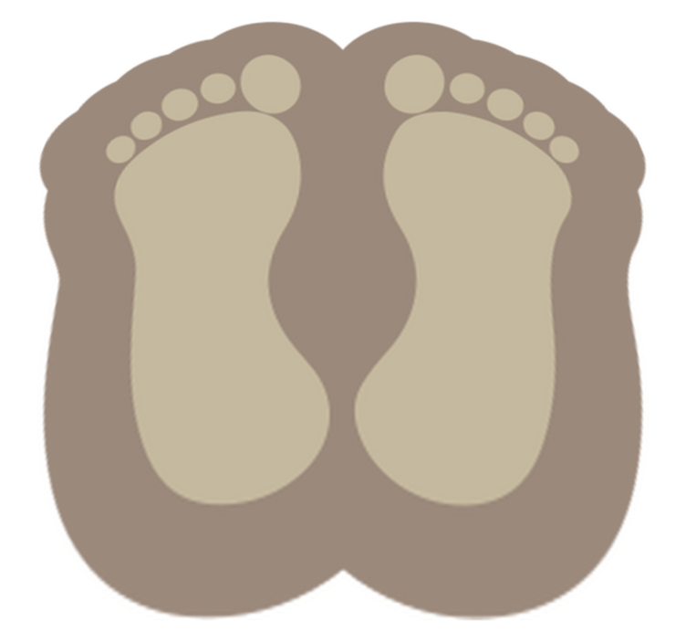 保育園 ビニールマット フットプリントの輪郭 - TENSTICKERS