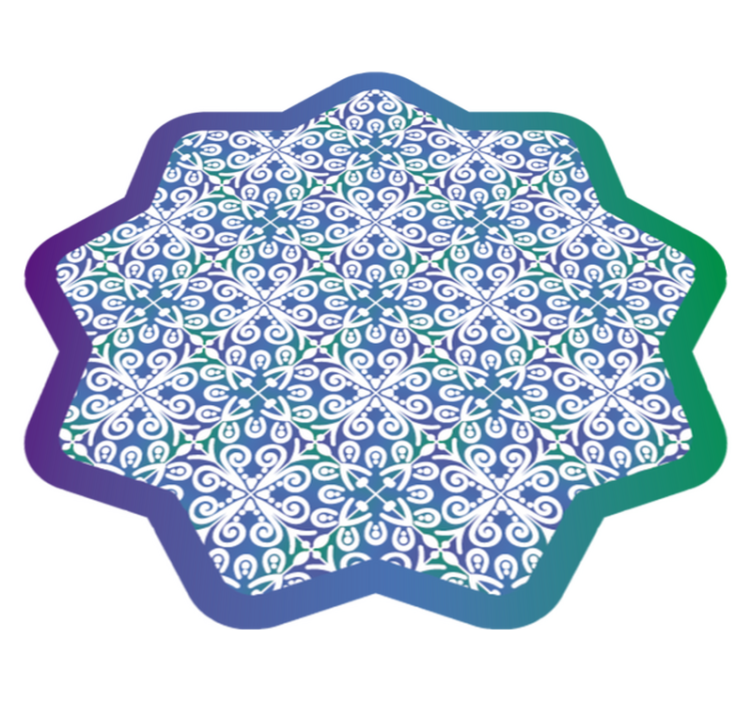 エスニック柄カラフルエスニックラグ - TENSTICKERS