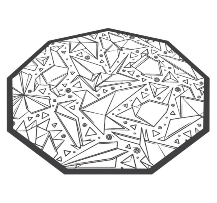 幾何学的な ビニールマット 幾何学的形状 八角形 - TENSTICKERS