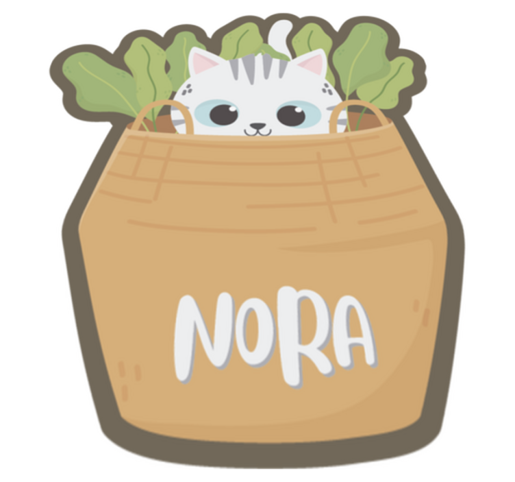 名前 ビニールマット パーソナライズされた猫 - TENSTICKERS