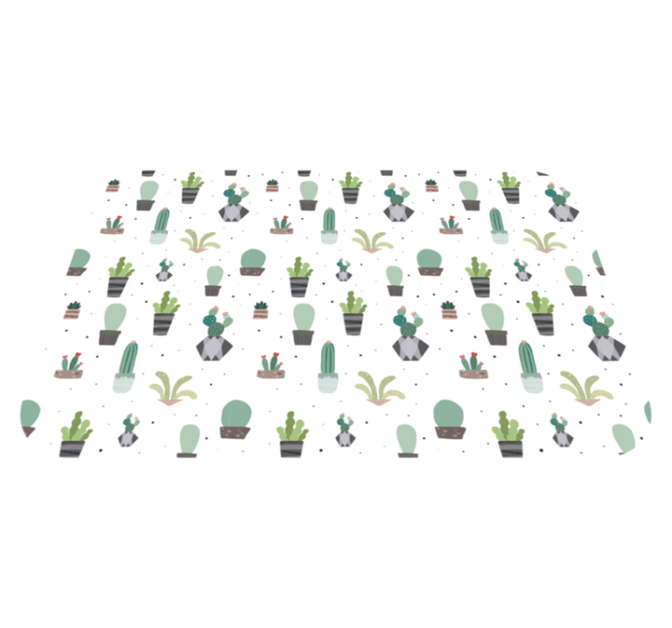 花と植物の壁画 サボテン模様 - TENSTICKERS