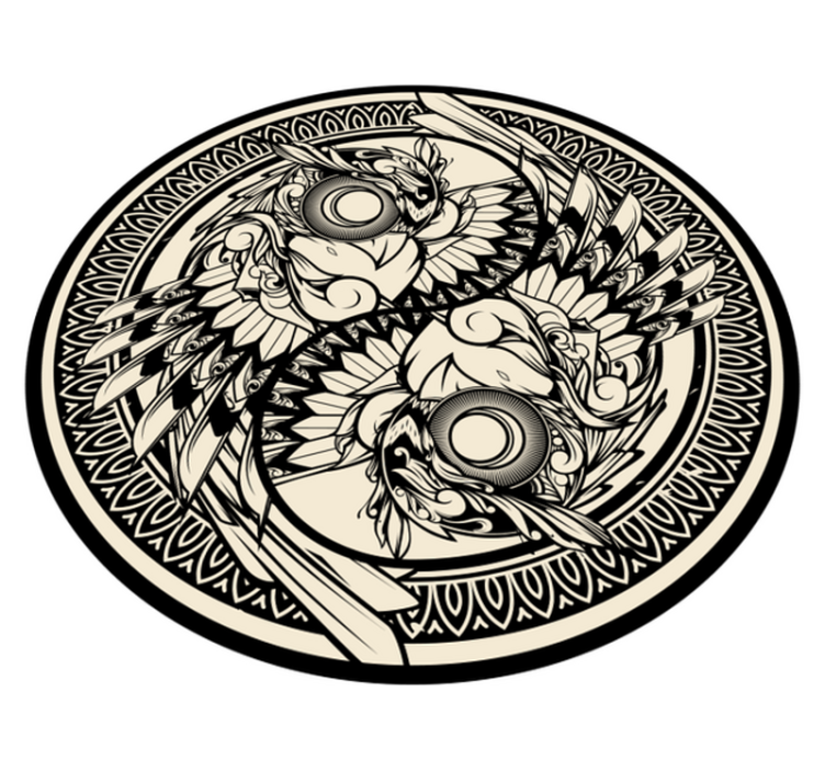 マンダラ ビニールマット 詳細な曼荼羅 - TENSTICKERS