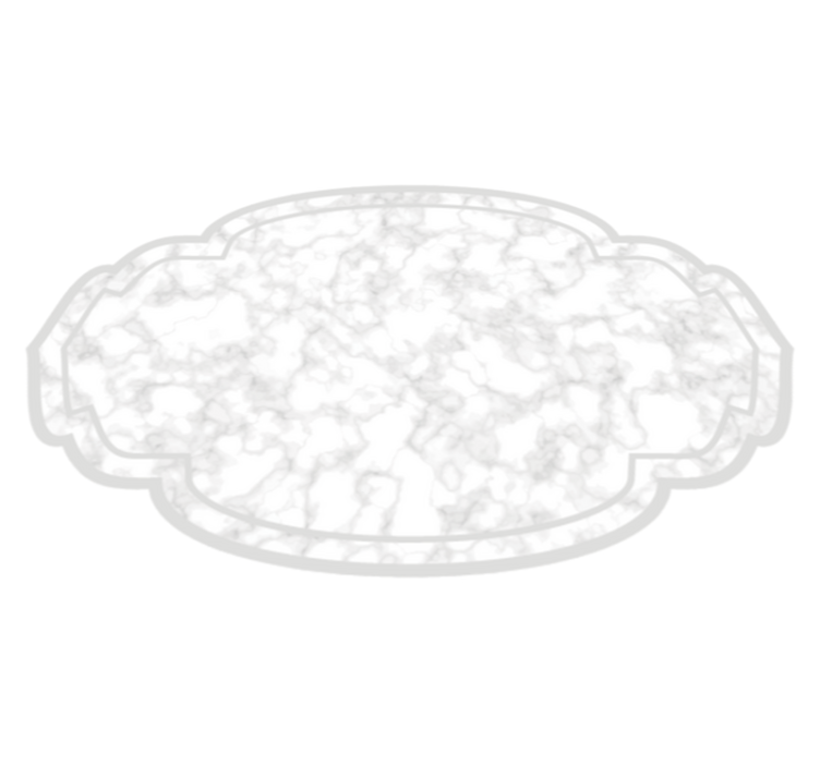 大理石ビニールラグ雲の形 - TENSTICKERS