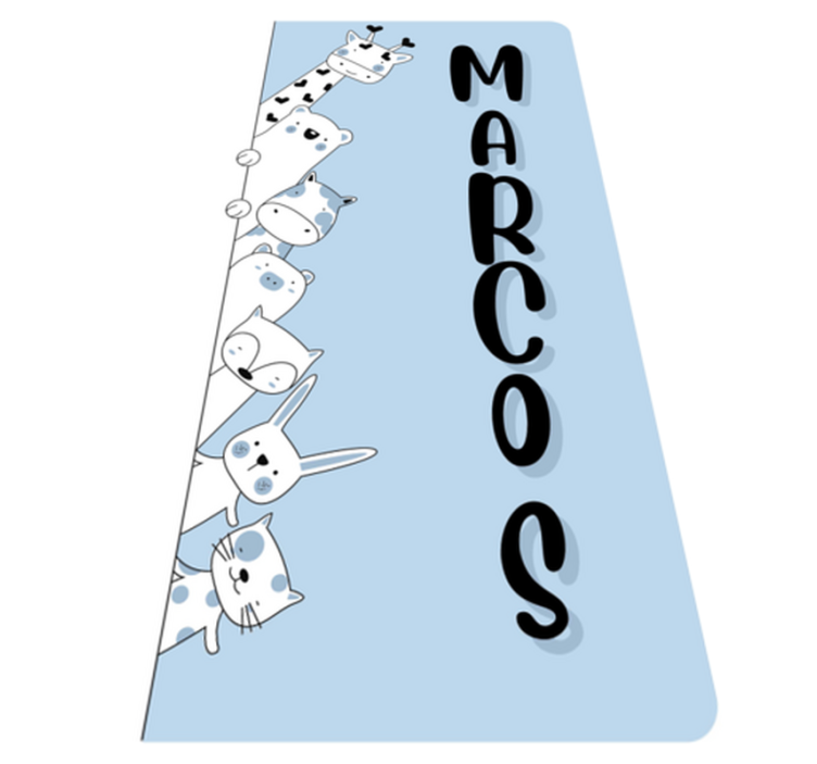 名前 ビニールマット パーソナライズされた生き物 - TENSTICKERS