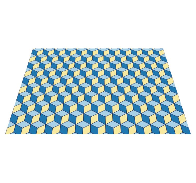 ビニール タイル カーペット キュビズムパターン - TENSTICKERS