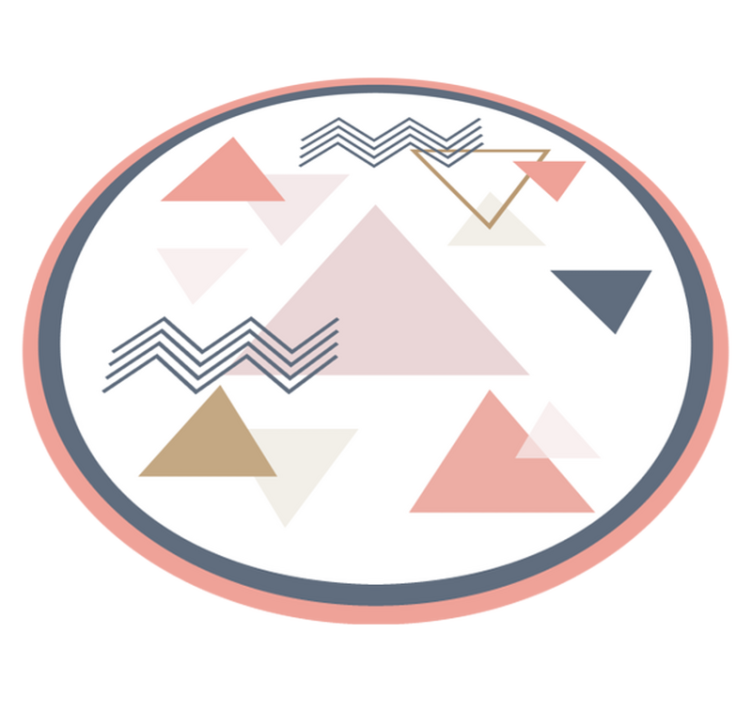 幾何学的な ビニールマット 幾何学的な抽象的な円 - TENSTICKERS