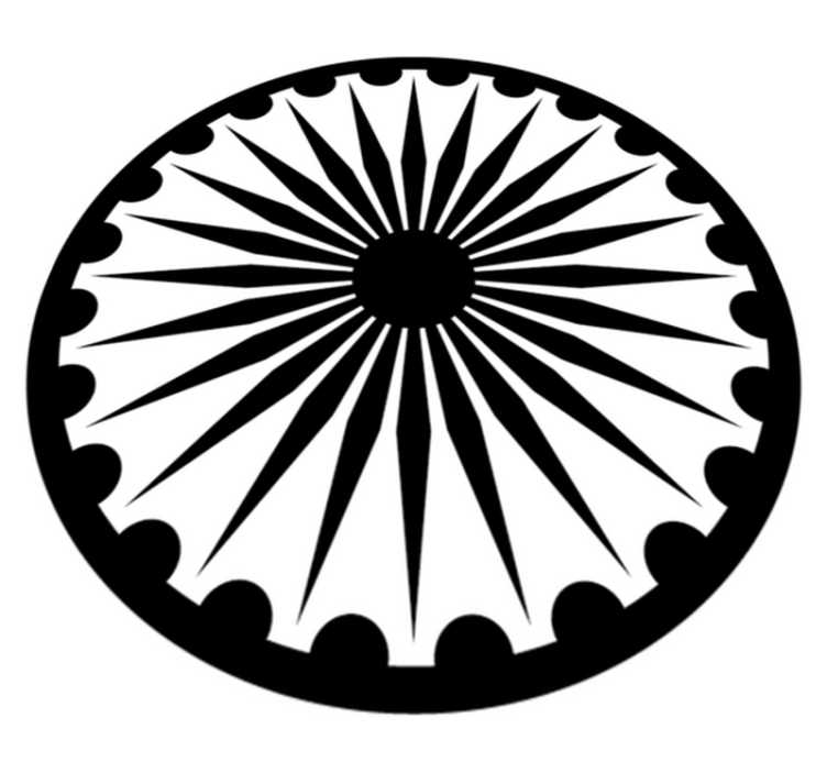 現代のビニールマット モノクロマンダラ - TENSTICKERS