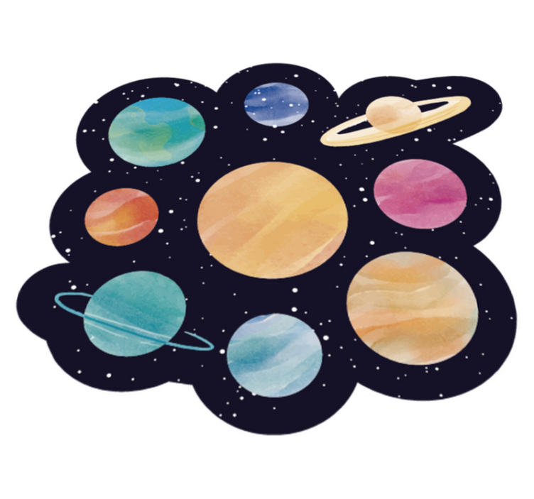 壁画 モアチルドレン 惑星宇宙テーマ - TENSTICKERS
