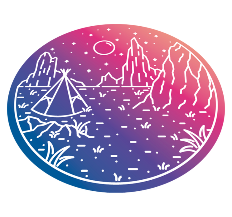 フォトミュラルネイチャー キャンプの夜景 - TENSTICKERS