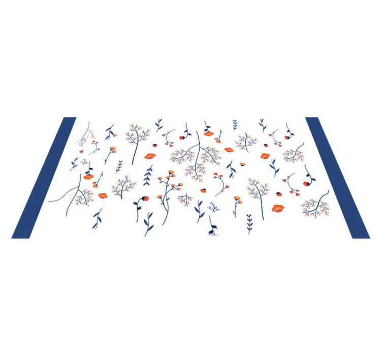 花と植物の壁画 植物の秋のモチーフ - TENSTICKERS