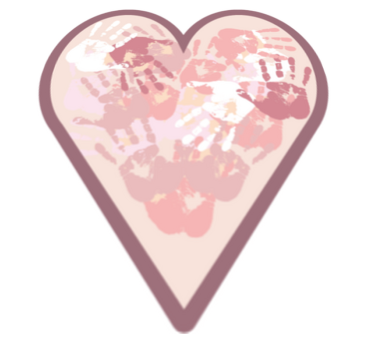 名前 ビニールマット パーソナライズされたハート - TENSTICKERS