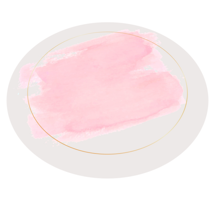 円形 ビニールマット 抽象的な植物 - TENSTICKERS