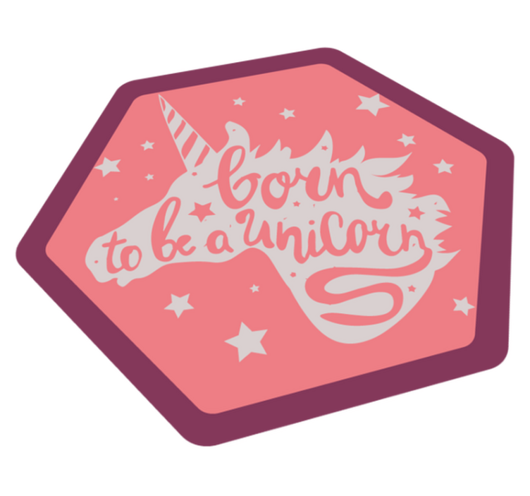 ユニコーンのビニール絨毯として生まれた - TENSTICKERS
