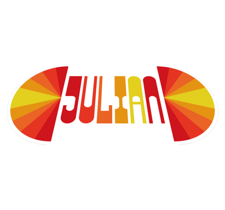 名前 ビニールマット パーソナライズされたレトロ - TENSTICKERS