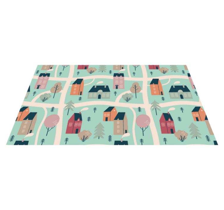 かわいい子供たちのロードマップパターンロードラグ - TENSTICKERS