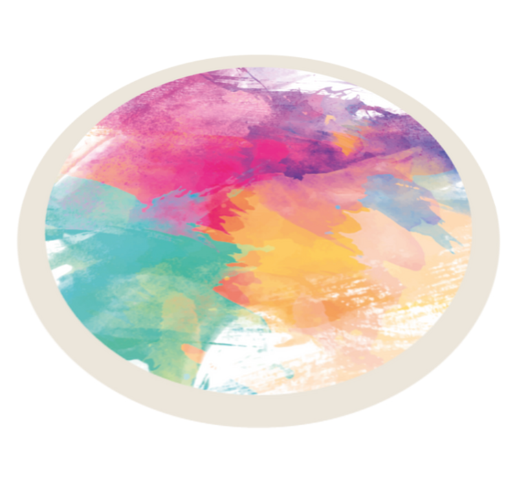 テクスチャー ビニールマット カラフルな水彩画 - TENSTICKERS