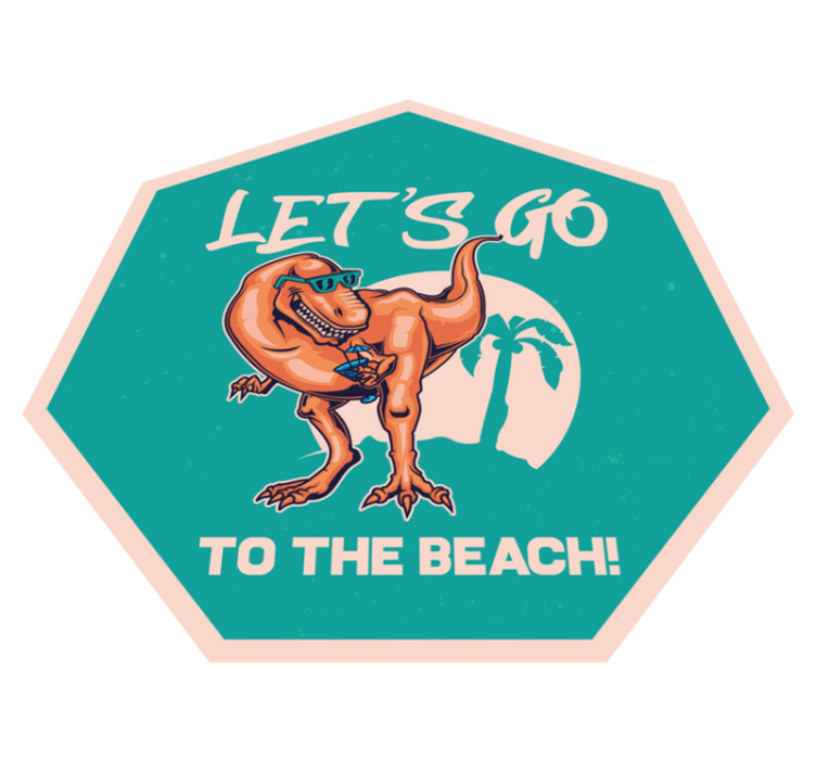 動物 ビニールマット ビーチの恐竜の楽しみ - TENSTICKERS