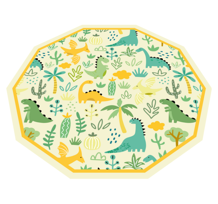 壁画 モアチルドレン 恐竜の六角形 - TENSTICKERS