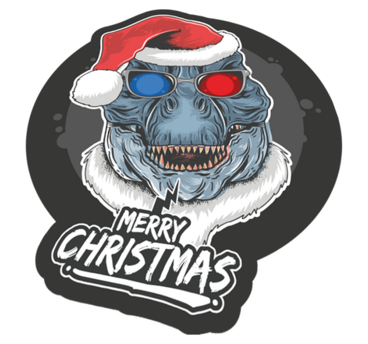 クリスマスの壁画 お祭りのモンスターの歓声 - TENSTICKERS